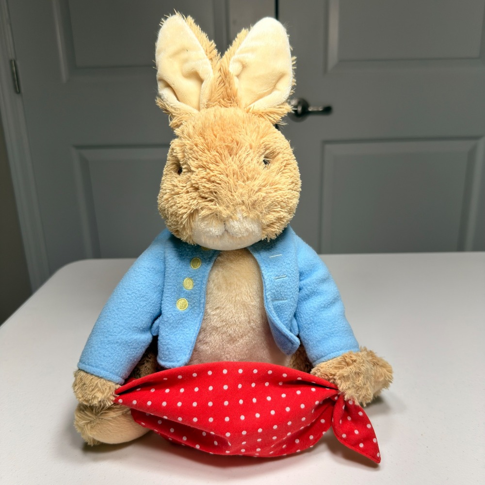Gund Peter Rabbit Peek-a-Boo Animated Plush Toy Beatrix Potter Talking 11"
